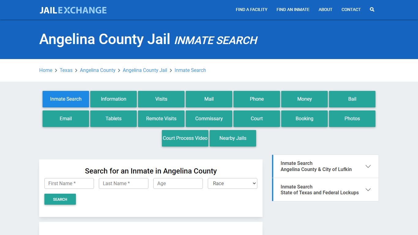 Angelina County Jail, TX Inmate Search: Roster & Mugshots